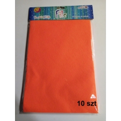 Filc WKF-064-0444 pomarańczowy, op.10szt. format A4 / komplet 10szt