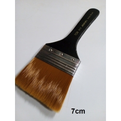 Pędzel nylonowy płaski szeroki  7cm , czarny / pędzel syntetyczny, pędzel płaski
