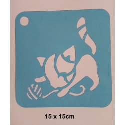 Szablon 15x15cm  kotek, włóczka