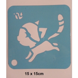 Szablon  15x15cm kotek, ptaszek