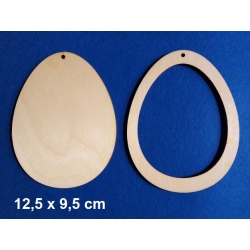 SKLEJKA #3mm Jajko 12,5x9,5cm z ramką i otworami komplet. / 12875
