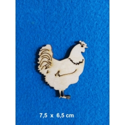 SKLEJKA #3mm Kura 7,5x6,5cm / Wielkanoc , wzory kuchenne, kurka grawer / 2121