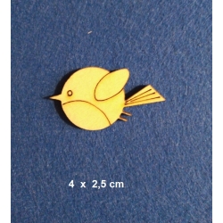 SKLEJKA #3mm Ptaszek 4x2,5cm ( seria : zwierzątka leśne)  02021