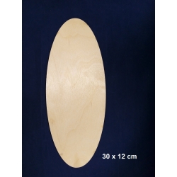 SKLEJKA #3mm Owal 30x12cm , tabliczka 30x12cm /  4254