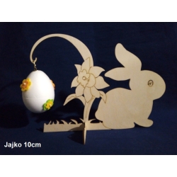 Stojak na jajko  królik, zajączek,żonkil / 29x22,5cm /  zawieszka na jajko max:12cm / Wielkanoc , zawieszka / zając SKLEJKA #3mm