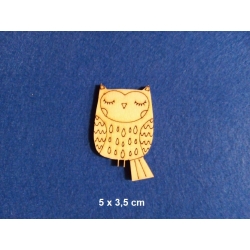 SKLEJKA #3mm Sowa 5x3,5cm  / seria zwierzątka leśne / 0115