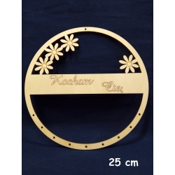 SKLEJKA #3mm Obręcz 25cm , koło 25cm / makrama / Kocham Cię grawer pusty / 1475 / Dzień Matki , Walentynki stokrotki dla mamy, mama