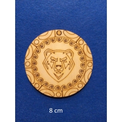 SKLEJKA #3mm Podkładka 8cm , niedźwiedź, miś  / 0665 / podkładka pod kubek