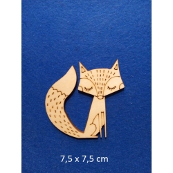 SKLEJKA #3mm Lis 7,5x7,5cm , lisek / seria zwierzątka leśne / 0380