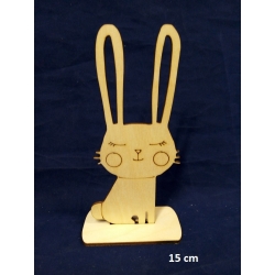 SKLEJKA #3mm Zajączek 15cm na podstawce, króliczek 15cm, zając 15cm  / 0490