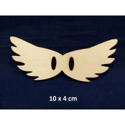 SKLEJKA #3mm Skrzydła do aniołków 10x4cm , aniołek skrzydła 10x4cm anioła , pełne Z OTWORAMI / 0145