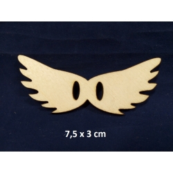 SKLEJKA #3mm Skrzydła do aniołków 7,5x3cm , aniołek skrzydła 7,5x3cm anioła , pełne Z OTWORAMI / 01011