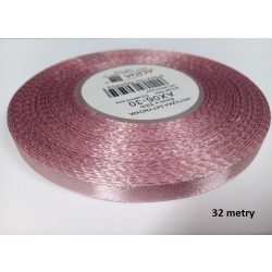 32mb / Wstążka satynowa 6mm BRUDNY RÓŻ / satynka 6mm / AX06-30