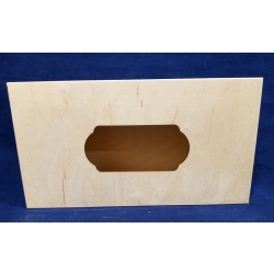 Chustecznik 25x13,5x8,5cm, chustecznik zasuwany z ozdobnym otworem / 1616 / pojemnik na rękawiczki , kosmetyka, pudełko 25x13,5x8,5cm, pudełko na chus