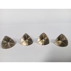 Narożnik 1,5cm , narożnik bok 1,5cm z otworami na gwoździki  / okucia metalowe do pudełek / NAROŻNIK SREBRNY  NIKLOWANY / KOMPLET 4 szt / 3030