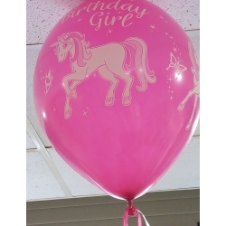 Balony urodzinowe 30cm/6szt, Aliga  URODZINY DZIEWCZYNKA / JEDNOROŻEC