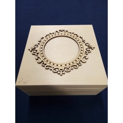 SKLEJKA #3mm Ornament 14x12,5cm Dekor 14x12,5cm , ramka ażurowa 14x12,5cm , ozdoba na pudełko, zdjęcie / nr X / 9555