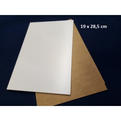 Płyta HDF #3mm / Podkładka 28,5x19cm, deseczka 28,5x19cm , baza / TYŁ BIAŁY /  2828
