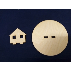 SKLEJKA #3mm Domek na podstawce -  8,5cm / przekładka / 0220