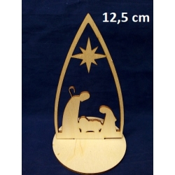 SKLEJKA #3mm Szopka pojedyncza składana 2 elementy , wysokość 12,5cm x szerokość 7,3cm / 5151