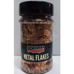PENTART FOLIA PŁATKI 100ml  ZŁOTO/MELANŻ , cienkie listki folii   M11  folia do złoceń w płatkach, ikona,rama, szlagmetal