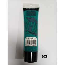 Farba akrylowa 100ml ARTEQUIPMENT - 502- VIRIDIAN, dobrze kryjąca / ZIELONO-TURKUSOWA