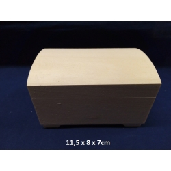 Kuferek 11,5x8x7cm z nóżkami / 0140 / kuferek mały z rantem w środku