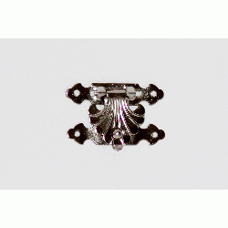Zamknięcie 3,5x2,5cm , zatrzask 3,5x2,5cm  do kasetek   A010  , srebrny / okucia metalowe  do pudełek