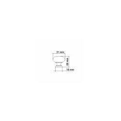 Gałka meblowa 31x28mm , uchwyt meblowy metalowy BIAŁY MAT / GN13R41