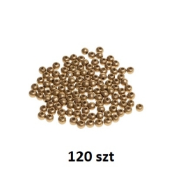 KORALIKI DREWNIANE 8mm ZŁOTE 120szt /  BREWIS BRE KD8-4 / koralik 8mm