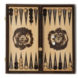 Szachy+Backgammon+Warcaby średnie (3w1 średnie) – Brązowy