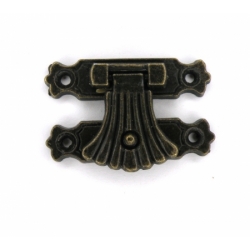 Zamknięcie 3,6x2,3cm  ozdobne metalowe , zatrzask 3,6x2,3cm  M071 / okucia metalowe  do pudełek