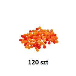 POMPONY ODCIENIE POMARAŃCZOWE 10mm 100szt BREWIS /  BRE POM32