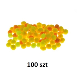 POMPONY ŻÓŁTE POMARAŃCZOWE ODCIENIE 10mm 100szt / BREWIS POM15