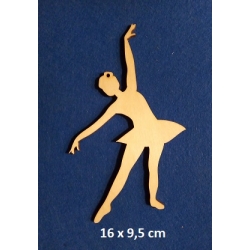 SKLEJKA #3mm Baletnica 16x9,5cm , zawieszka / 3232
