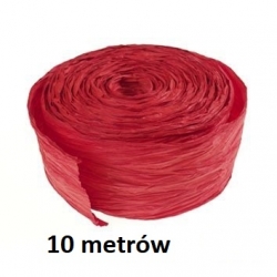 Wstążka Papierowa 10m /szer:7-8cm  CZERWONA / 0377     bibuła gufrowana