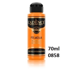 CADENCE Premium 0858 Farba akrylowa półmatowa 70ml  JASNY POMARAŃCZ LIGHT ORANGE