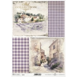 Papier ryżowy A4 R2238  Prowansja, lawenda