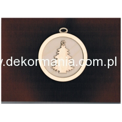 SKLEJKA #3mm Bombka 12cm 3D + choinka i obręcz ,ramka , bańka 12