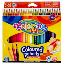 COLORINO Kredki ołówkowe trójkątne    24 kolory