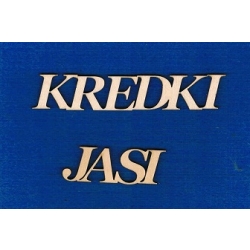Kredki Jasi  / napis  h-2cm / SKLEJKA 3#mm
