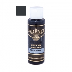 CADENCE Premium 0002 Farba akrylowa 70ml CZARNA BLACK