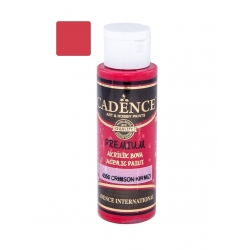 CADENCE Premium 4350 Farba akrylowa półmatowa 70ml  KARMAZYNOWA CZERWIEŃ / CRIMSON KIRMIZI