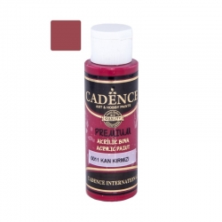 CADENCE Farba akrylowa Premium 70 ml, krwista / 0011 półmatowa