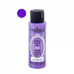 CADENCE Farba metaliczna DIAMOND METALIC 70ml  purpura 674 ikona, Z DROBINKAMI BROKATU / c.fiolet