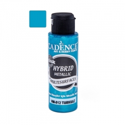 CADENCE Farba hybrydowa metaliczna 70ml  turkusowa 812 METALIK