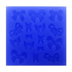 PENTART FOREMKA SILIKONOWA 16 KOKARDEK RÓŻNYCH  foremka 7,5x7,5cm /  kokardki