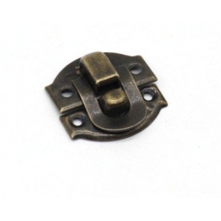 Zamknięcie 2x2,2cm , zatrzask  2x2,2cm  stary mosiądz  A014 / okucia metalowe  do pudełek