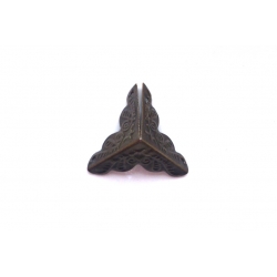 Narożnik  2,5x2,5cm metalowy 2,5x2,5cm   C409 ciemny mosiądz / okucia metalowe  do pudełek