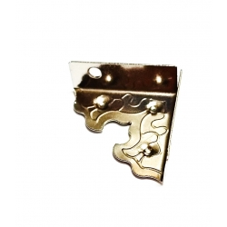 Narożnik 3,8x2,6cm srebrny, okucie / C1543 / 38x26x7mm / okucia metalowe  do pudełek